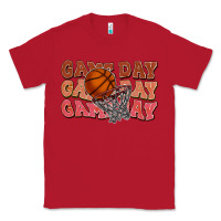 Red Game day game day game day Basketball Classic Tee - NancyCooperArtShop