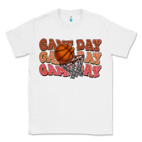 White Game day game day game day Basketball Classic Tee - NancyCooperArtShop