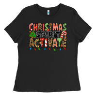 Black christmas spirit activate Ladies Tee - Jasminsmagicworld