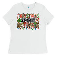 White christmas spirit activate Ladies Tee - Jasminsmagicworld