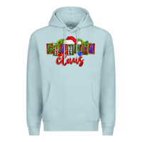 Blue Mist Christmas Grandma Claus Premium Hoodie - FaDigitalArtStudio