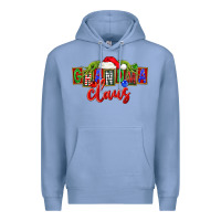 Colony Blue Christmas Grandma Claus Premium Hoodie - FaDigitalArtStudio