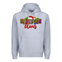 Heather Grey Christmas Grandma Claus Premium Hoodie - FaDigitalArtStudio