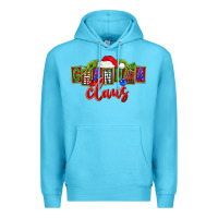 Ocean Blue Christmas Grandma Claus Premium Hoodie - FaDigitalArtStudio