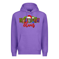 Purple Christmas Grandma Claus Premium Hoodie - FaDigitalArtStudio