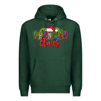 Sports Green Christmas Grandma Claus Premium Hoodie - FaDigitalArtStudio