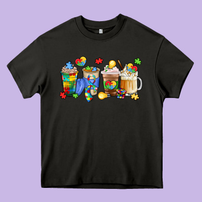 Image Title Puzzlethemed Beverages And Accessories Heavy Core Tee Designed By Lillyallendesigns
