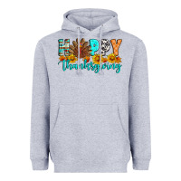 Heather Grey Happy Thanksgiving Heavyweight Hoodie - Artiststas