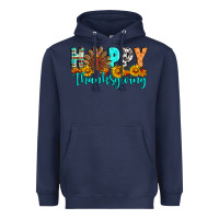 Navy Happy Thanksgiving Heavyweight Hoodie - Artiststas