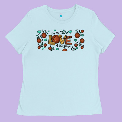 For The Love Of The Game Basketball Ladies Tee Designed By Jasminsmagicworld