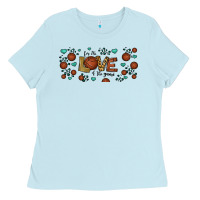Baby Blue for the love of the game basketball Ladies Tee - Jasminsmagicworld