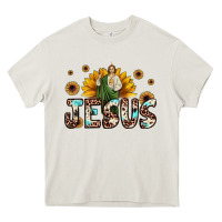 Cream jesus san judas Heavy Core Tee - JahusDesignShop
