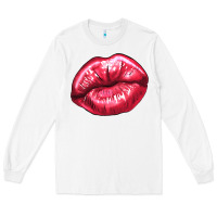 White Lip mark Valentine's Day Long Sleeve Tee - HowdyJamesFarm