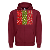 Burgundy summer fruits Zipper Hoodie - CowhideDigitalArt
