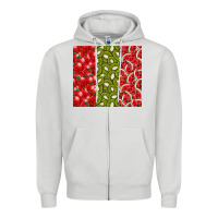Dove Grey summer fruits Zipper Hoodie - CowhideDigitalArt