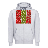 Heather Grey summer fruits Zipper Hoodie - CowhideDigitalArt