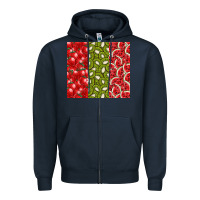 Navy summer fruits Zipper Hoodie - CowhideDigitalArt