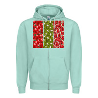 Seafoam summer fruits Zipper Hoodie - CowhideDigitalArt