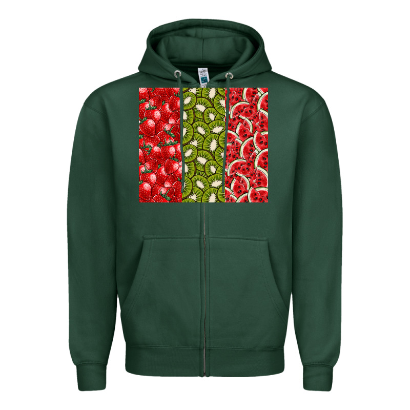 Summer Fruits Zipper Hoodie by CowhideDigitalArt | Teevron