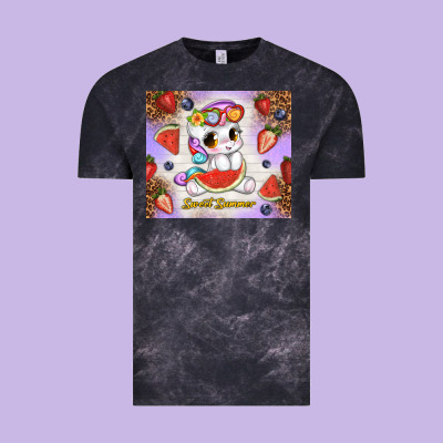 Sweet Summer Cute Unicorn Vintage Tee Designed By Tumblerdesignbyshophia