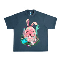 Midnight Navy Easter egg Nurse Easter Day Urban Heavy Tee - HowdyJamesFarm