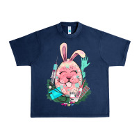 Navy Easter egg Nurse Easter Day Urban Heavy Tee - HowdyJamesFarm