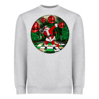 Heather Grey Dancing santa Heavyweight Sweatshirt - FaDigitalArtStudio