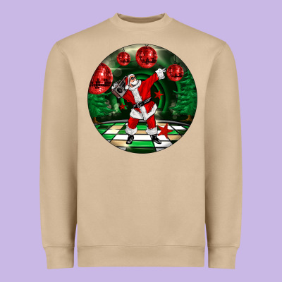 Dancing Santa Heavyweight Sweatshirt Designed By Fadigitalartstudio