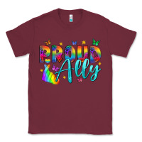 Burgundy Proud ally Classic Tee - NancyCooperArtShop