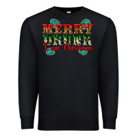 Black Merry Drink I Am Christmas Premium Sweatshirt - Artiststas