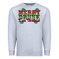 Heather Grey Merry Drink I Am Christmas Premium Sweatshirt - Artiststas