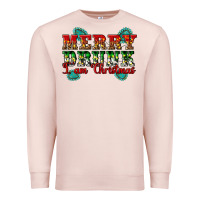 Pale Pink Merry Drink I Am Christmas Premium Sweatshirt - Artiststas