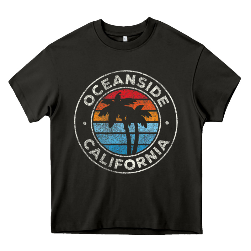 Oceanside California Ca Vintage Retro 70s Heavy Core Tee by lanVoArt | Teevron
