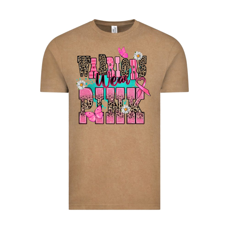 Warriors Wear Pink Cancer Awareness Vintage Tee by HowdyJamesFarm | Teevron