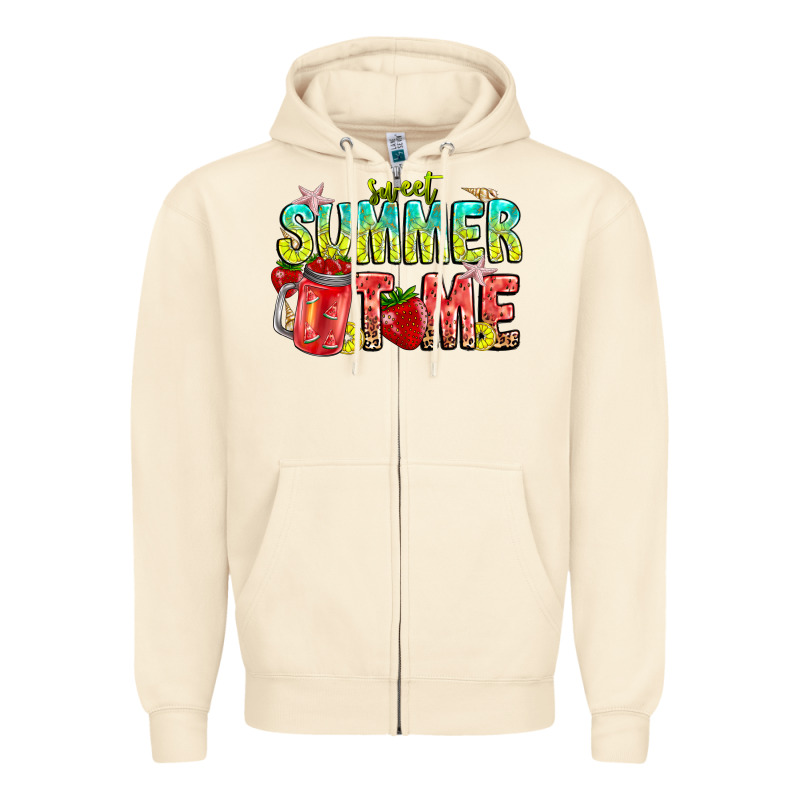 Summer Time Zipper Hoodie by CowhideDigitalArt | Teevron