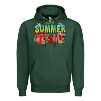Sports Green summer time Zipper Hoodie - CowhideDigitalArt