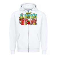 White summer time Zipper Hoodie - CowhideDigitalArt