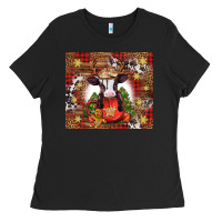 Christmas Baby Cow Hot Cocoa Ladies Tee | Teevron