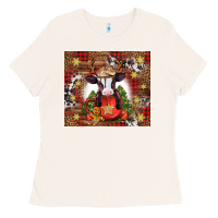Bone Christmas baby cow hot cocoa Ladies Tee - Jasminsmagicworld