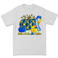 Dove Grey october we wear blue and yellow with pumpkins Premium Tee - Artiststas