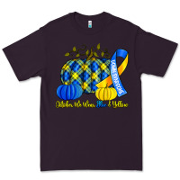 Plum october we wear blue and yellow with pumpkins Premium Tee - Artiststas