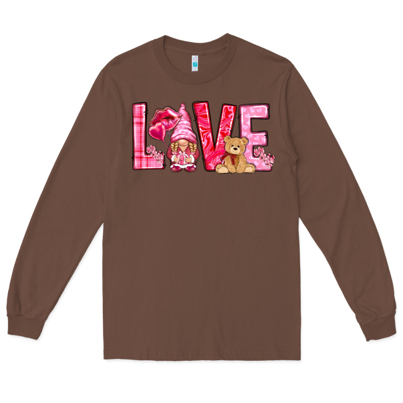 Love With Gnome Valentine's Day Long Sleeve Tee by HowdyJamesFarm | Teevron