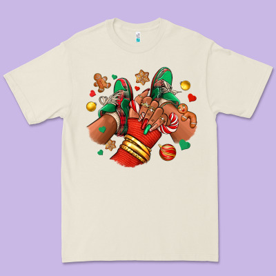 Christmas Black Girl Sneakers Premium Tee Designed By Ranaportraitstore