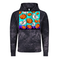 Cloud Black halloween pumpkins with ghosts Vintage Hoodie - TumblerDesignByShophia