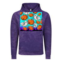 Cloud Purple halloween pumpkins with ghosts Vintage Hoodie - TumblerDesignByShophia
