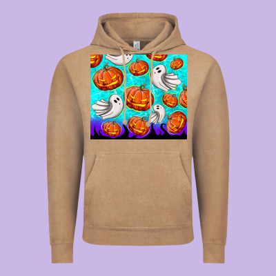 Halloween Pumpkins With Ghosts Vintage Hoodie Designed By Tumblerdesignbyshophia