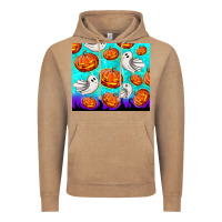 Vintage Coffee halloween pumpkins with ghosts Vintage Hoodie - TumblerDesignByShophia