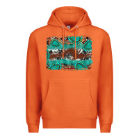 Carrot cowhide gemstone leather background Premium Hoodie - FaDigitalArtStudio