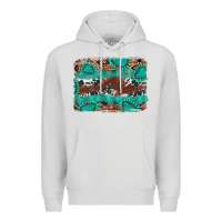 Dove Grey cowhide gemstone leather background Premium Hoodie - FaDigitalArtStudio