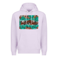 Lilac cowhide gemstone leather background Premium Hoodie - FaDigitalArtStudio